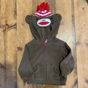 Brown Sock Monkey Old Navy Sweatshirt Size 18-24M